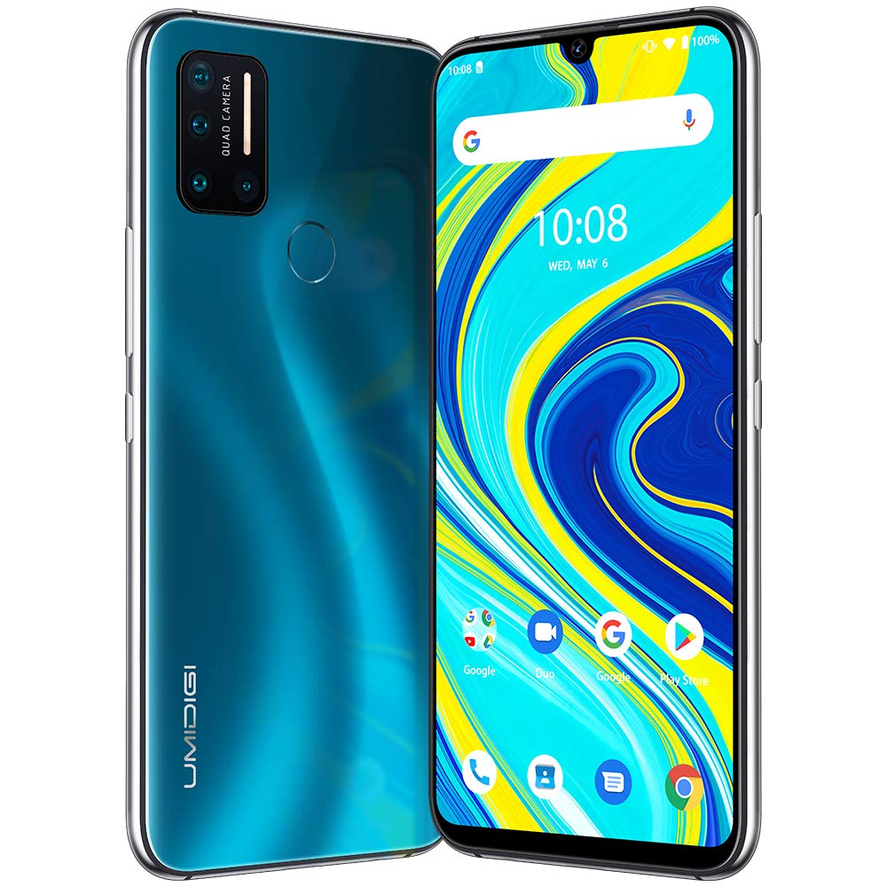 UMIDIGI A7 Pro Unlocked Cell Phones(4GB+128GB) 6.3" FHD+ Full Screen, 4150mAh High Capacity Battery Smartphone with 16MP AI Quad Camera, Android 10 and Dual 4G Volte(Ocean Blue).